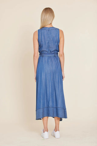 Dolce Cabo Sleeveless Belted Long Dress