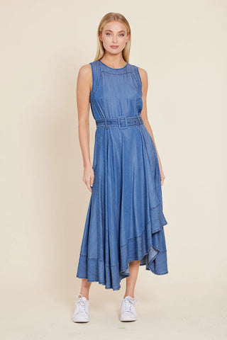 Dolce Cabo Sleeveless Belted Long Dress