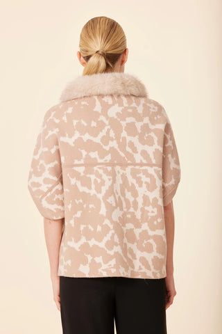 Dolce Cabo Faux Fur Trim Cheetah