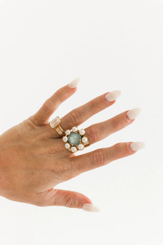Tova Twiggy Plus Ring Agave Ignite & Pearls